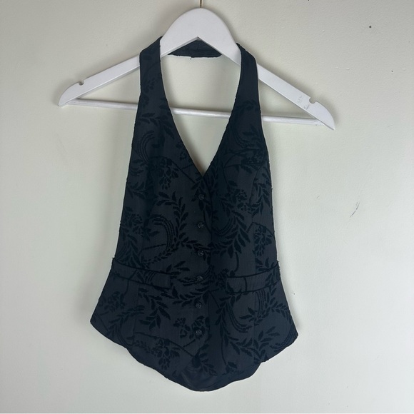 Anne Fontaine Black Brocade Vest - Picture 2 of 10